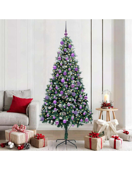 Albero di Natale artificiale con 300 LED Verde 210 cm