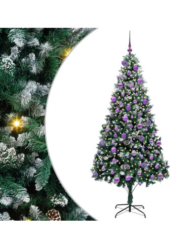 Albero di Natale artificiale con 300 LED Verde 210 cm
