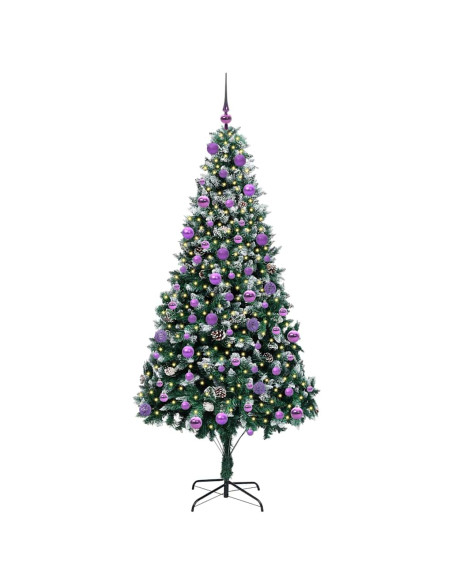 Albero di Natale artificiale con 300 LED Verde 210 cm