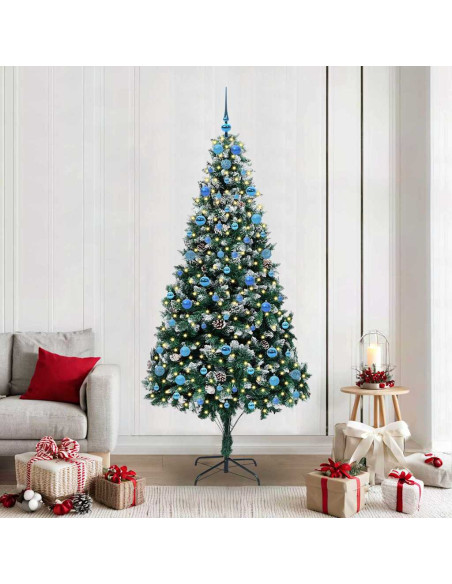 Albero di Natale artificiale con 300 LED Verde 210 cm