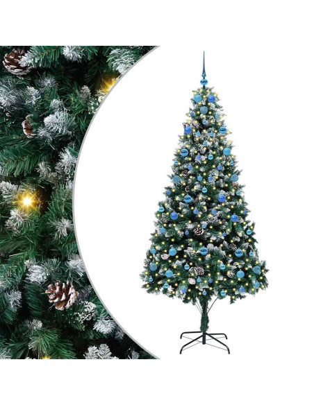 Albero di Natale artificiale con 300 LED Verde 210 cm