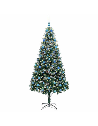 Albero di Natale artificiale con 300 LED Verde 210 cm