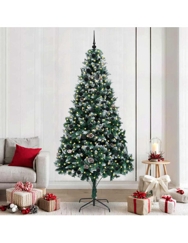 Albero di Natale artificiale con 300 LED Verde 240 cm