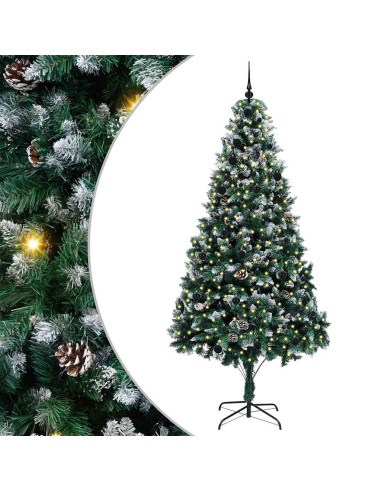 Albero di Natale artificiale con 300 LED Verde 240 cm