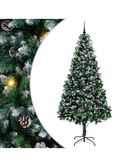 Albero di Natale artificiale con 300 LED Verde 240 cm