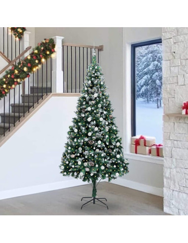 Albero di Natale artificiale con 300 LED Verde 240 cm