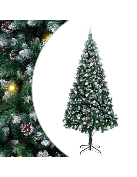 Albero di Natale artificiale con 300 LED Verde 240 cm