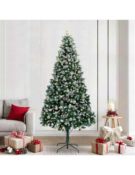 Albero di Natale artificiale con 300 LED Verde 240 cm