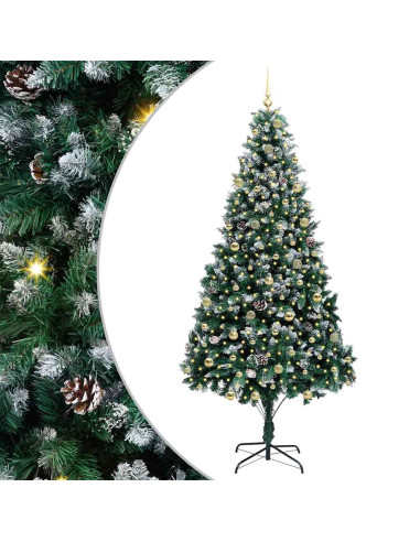 Albero di Natale artificiale con 300 LED Verde 240 cm