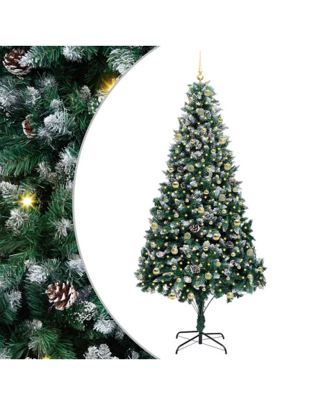 Albero di Natale artificiale con 300 LED Verde 240 cm