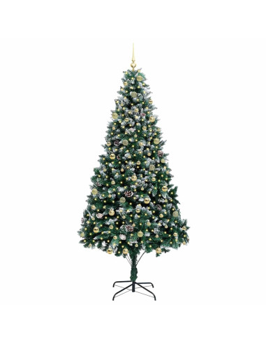 Albero di Natale artificiale con 300 LED Verde 240 cm