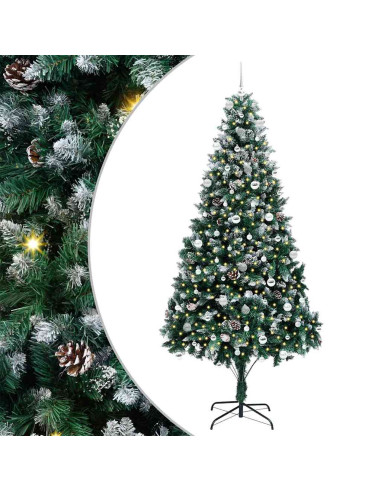 Albero di Natale artificiale con 300 LED Verde 240 cm