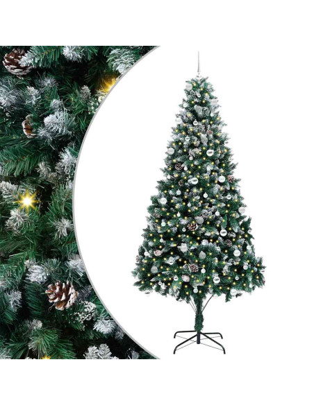 Albero di Natale artificiale con 300 LED Verde 240 cm