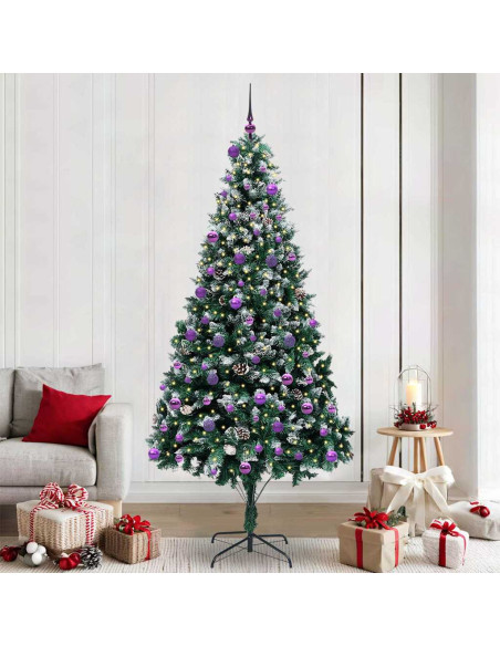 Albero di Natale artificiale con 300 LED Verde 240 cm