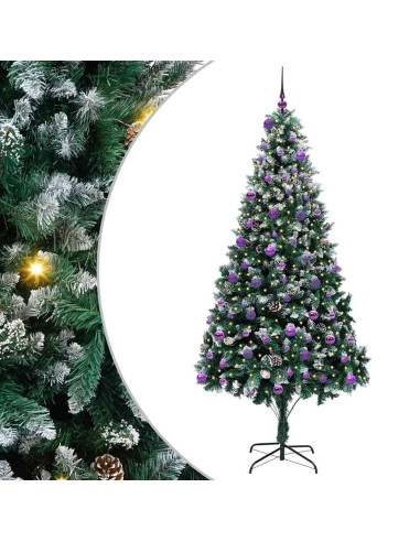 Albero di Natale artificiale con 300 LED Verde 240 cm