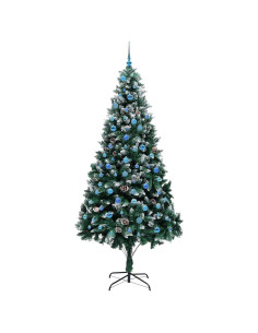 Albero di Natale artificiale con 300 LED Verde 240 cm 2
