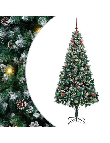Albero di Natale artificiale con 300 LED Verde 240 cm