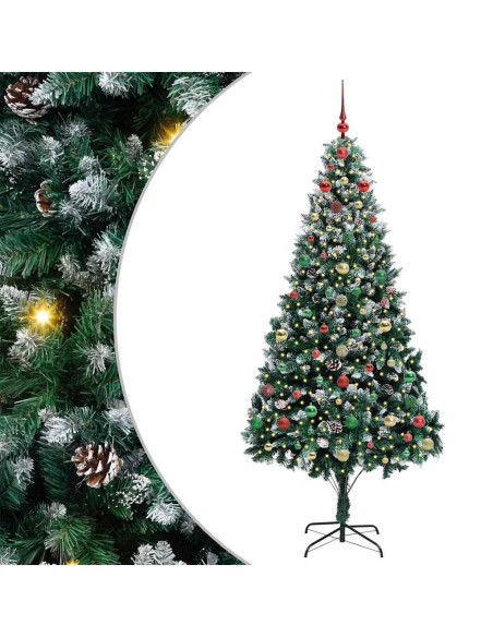 Albero di Natale artificiale con 300 LED Verde 240 cm