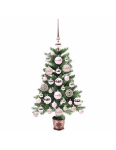 Albero di Natale con 150 LED con supporto Verde 65 cm PE 2