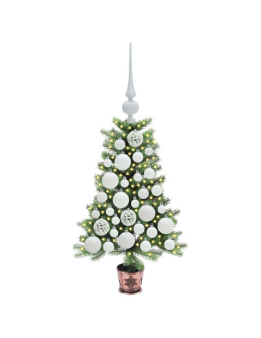 Albero di Natale con 150 LED con supporto Verde 65 cm PE