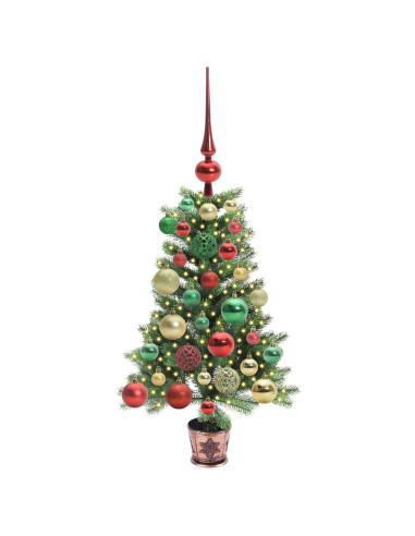 Albero di Natale con 150 LED con supporto Verde 65 cm PE