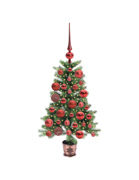 Albero di Natale con 150 LED con supporto Verde 90 cm PE