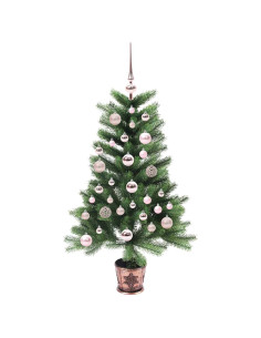 Albero di Natale con 150 LED con supporto Verde 90 cm PE 2
