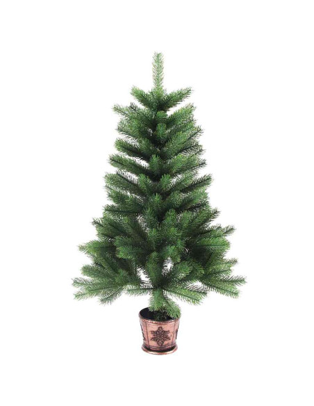 Albero di Natale con 150 LED con supporto Verde 90 cm PE