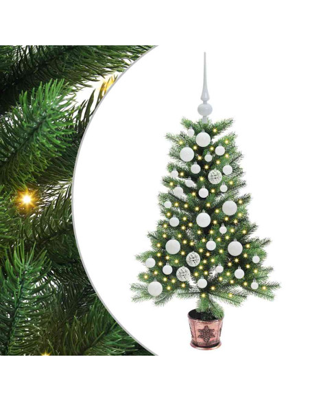 Albero di Natale con 150 LED con supporto Verde 90 cm PE