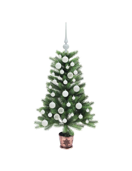 Albero di Natale con 150 LED con supporto Verde 90 cm PE