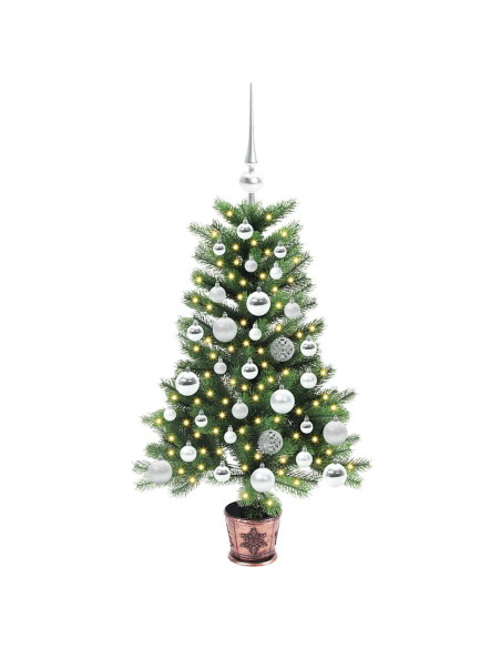 Albero di Natale con 150 LED con supporto Verde 90 cm PE