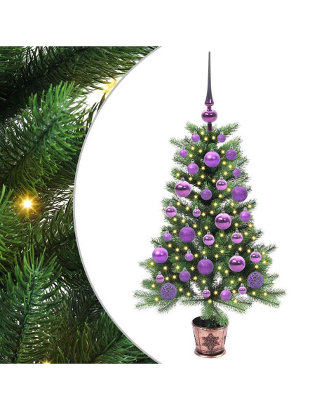 Albero di Natale con 150 LED con supporto Verde 90 cm PE