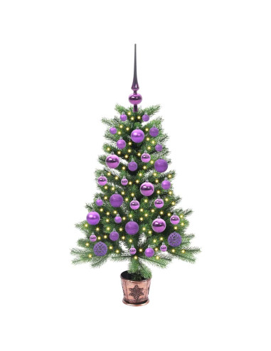 Albero di Natale con 150 LED con supporto Verde 90 cm PE