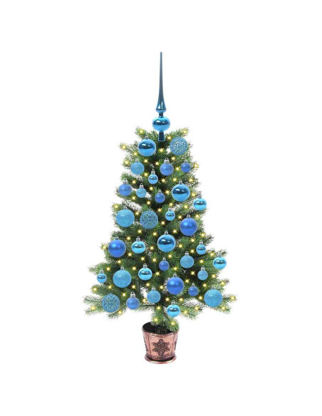 Albero di Natale con 150 LED con supporto Verde 90 cm PE