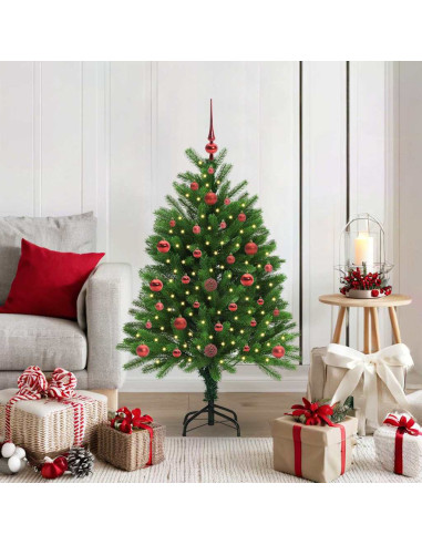 Albero di Natale con 150 LED con supporto Verde 120 cm PE