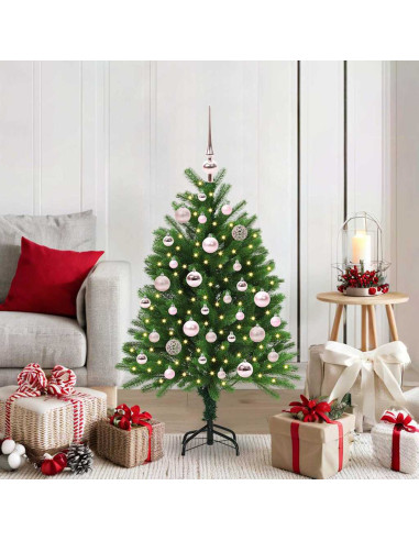 Albero di Natale con 150 LED con supporto Verde 120 cm PE