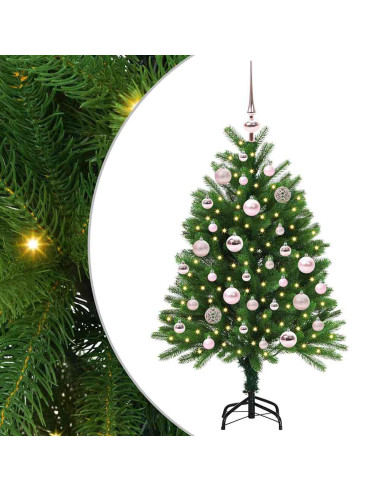 Albero di Natale con 150 LED con supporto Verde 120 cm PE