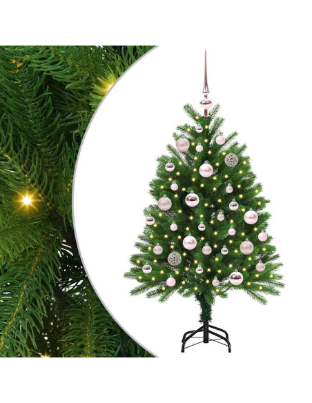 Albero di Natale con 150 LED con supporto Verde 120 cm PE
