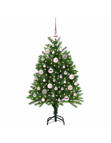 Albero di Natale con 150 LED con supporto Verde 120 cm PE
