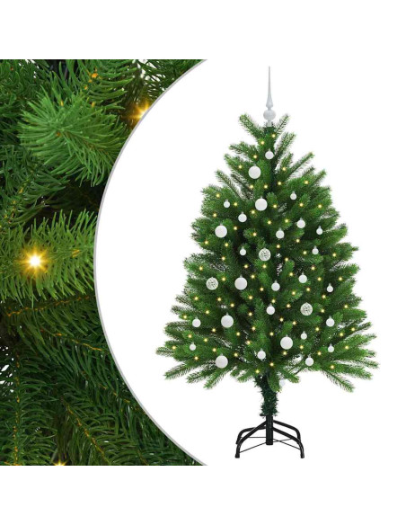 Albero di Natale con 150 LED con supporto Verde 120 cm PE
