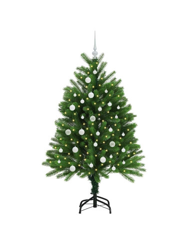 Albero di Natale con 150 LED con supporto Verde 120 cm PE