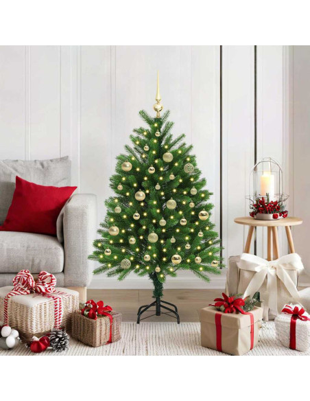 Albero di Natale con 150 LED con supporto Verde 120 cm PE