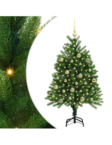 Albero di Natale con 150 LED con supporto Verde 120 cm PE