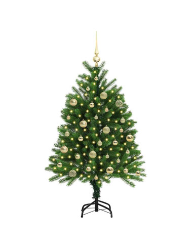 Albero di Natale con 150 LED con supporto Verde 120 cm PE