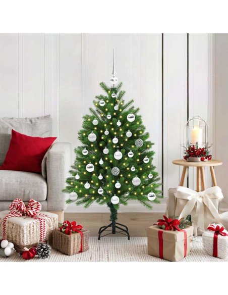 Albero di Natale con 150 LED con supporto Verde 120 cm PE