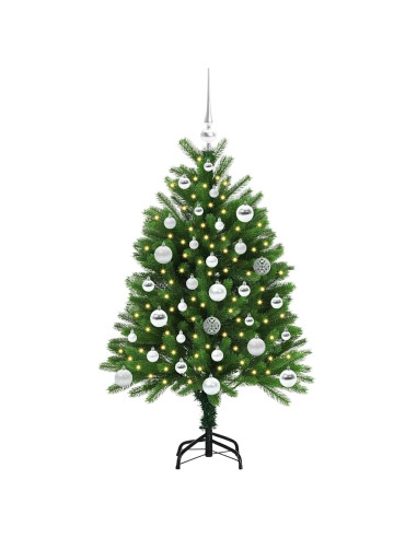 Albero di Natale con 150 LED con supporto Verde 120 cm PE