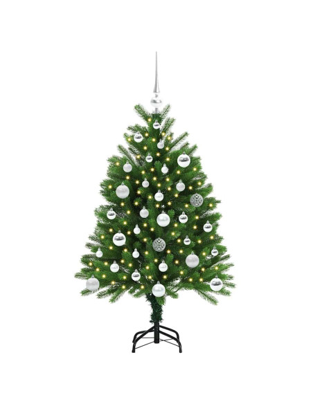 Albero di Natale con 150 LED con supporto Verde 120 cm PE