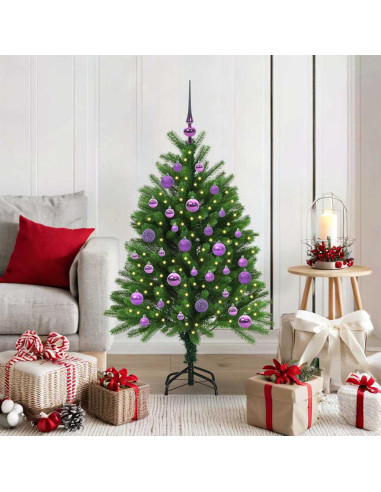 Albero di Natale con 150 LED con supporto Verde 120 cm PE