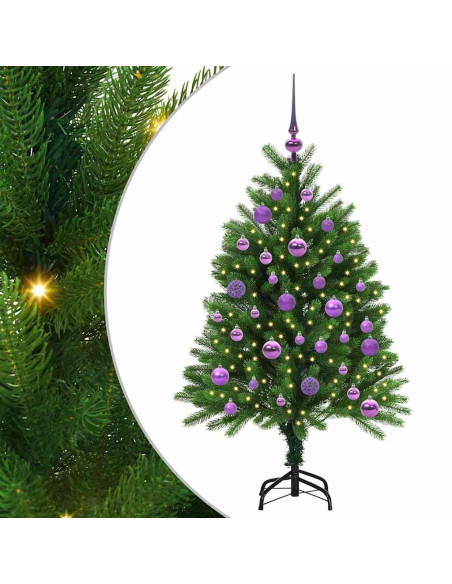 Albero di Natale con 150 LED con supporto Verde 120 cm PE