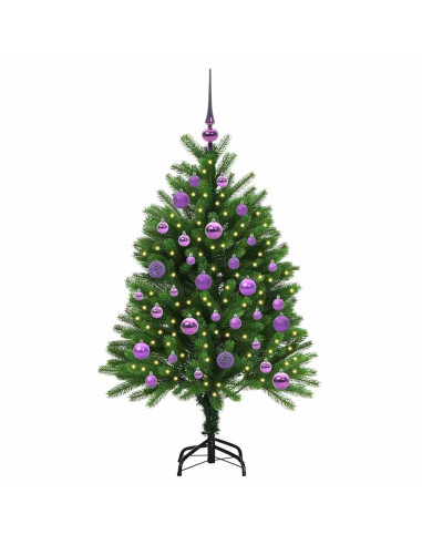 Albero di Natale con 150 LED con supporto Verde 120 cm PE